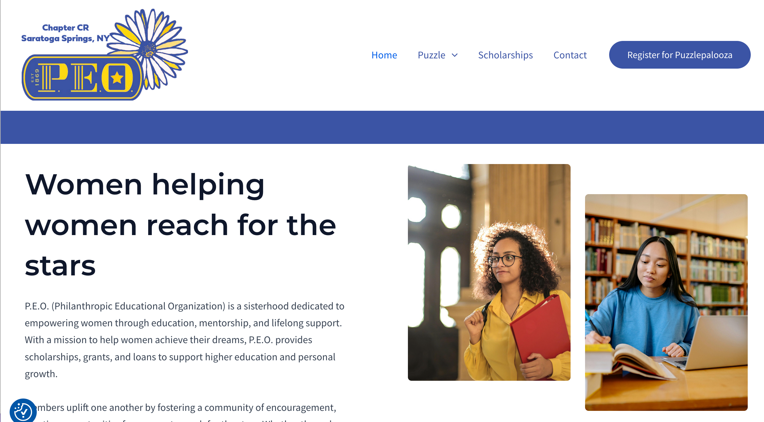 P.E.O. Chapter CR website